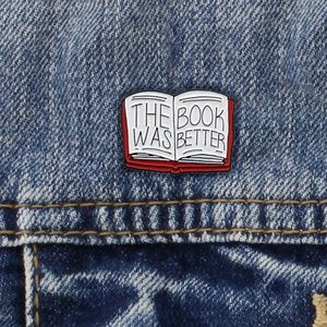 The Book was Better bookworm lapel pin brooch